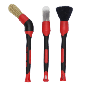 DetailPro 4in1 – סט מברשות דיטיילינג מקצועי (3 מברשות + מחבר)